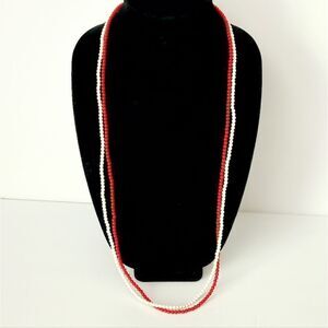 TWO Vintage lucite beaded necklaces